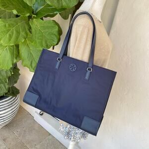 Limited ‼️Tory Burch 136144 Large Ella Nylon Tote In Tory Navy